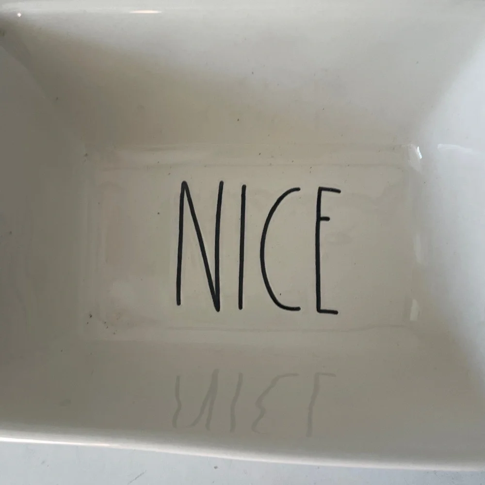 Rae Dunn Naughty Nice Divided Dish - Picture 3 of 4